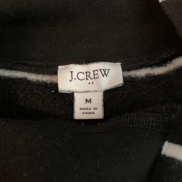 J. Crew Shirt Womens Sz M Striped Cotton Diagonal Collar Buttons Cozy Knit - Picture 5 of 8